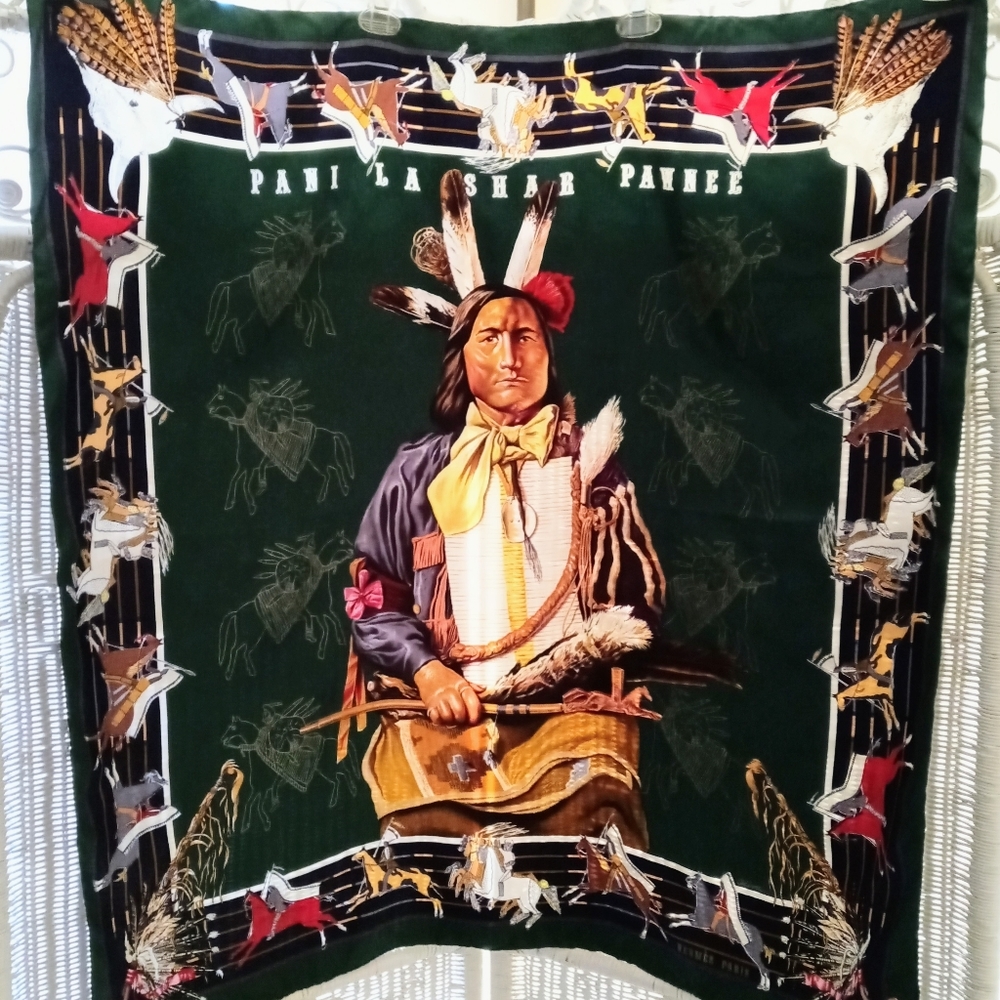 Hermes Silk Scarf Pani La Shar Pawnee by Oliver